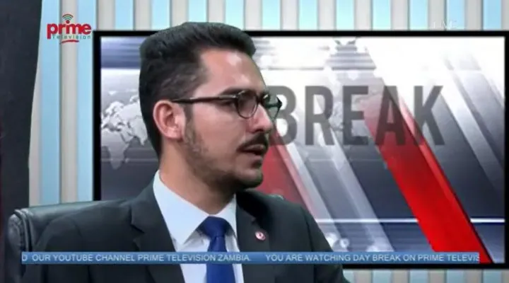 Mr. Burak Unal attended a live broadcast on Prime TV Zambia regarding the SADC Entrepreneurship Conference.